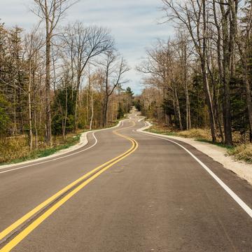 Jens Jensen Winding Road, Door County, Wisconsin, USA