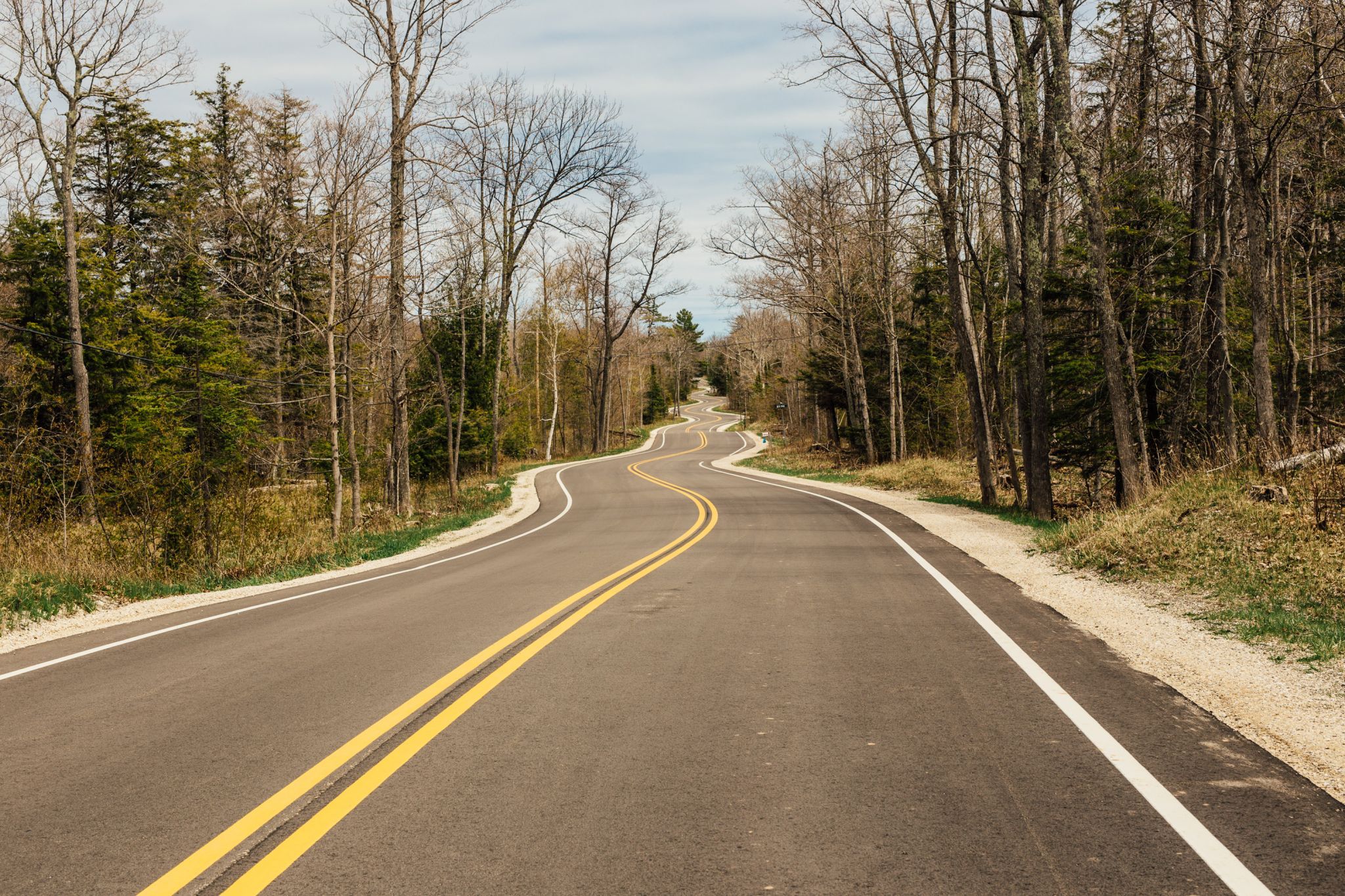 Jens Jensen Winding Road, Door County, Wisconsin, USA