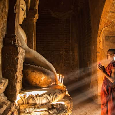 Monk in  Bagan, Myanmar