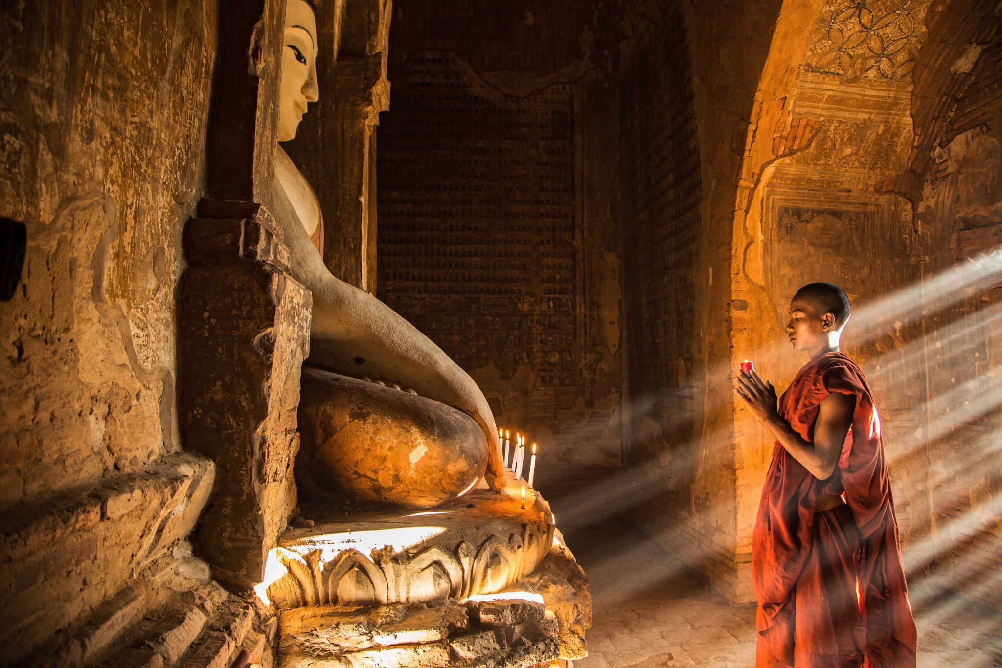 Monk in  Bagan, Myanmar