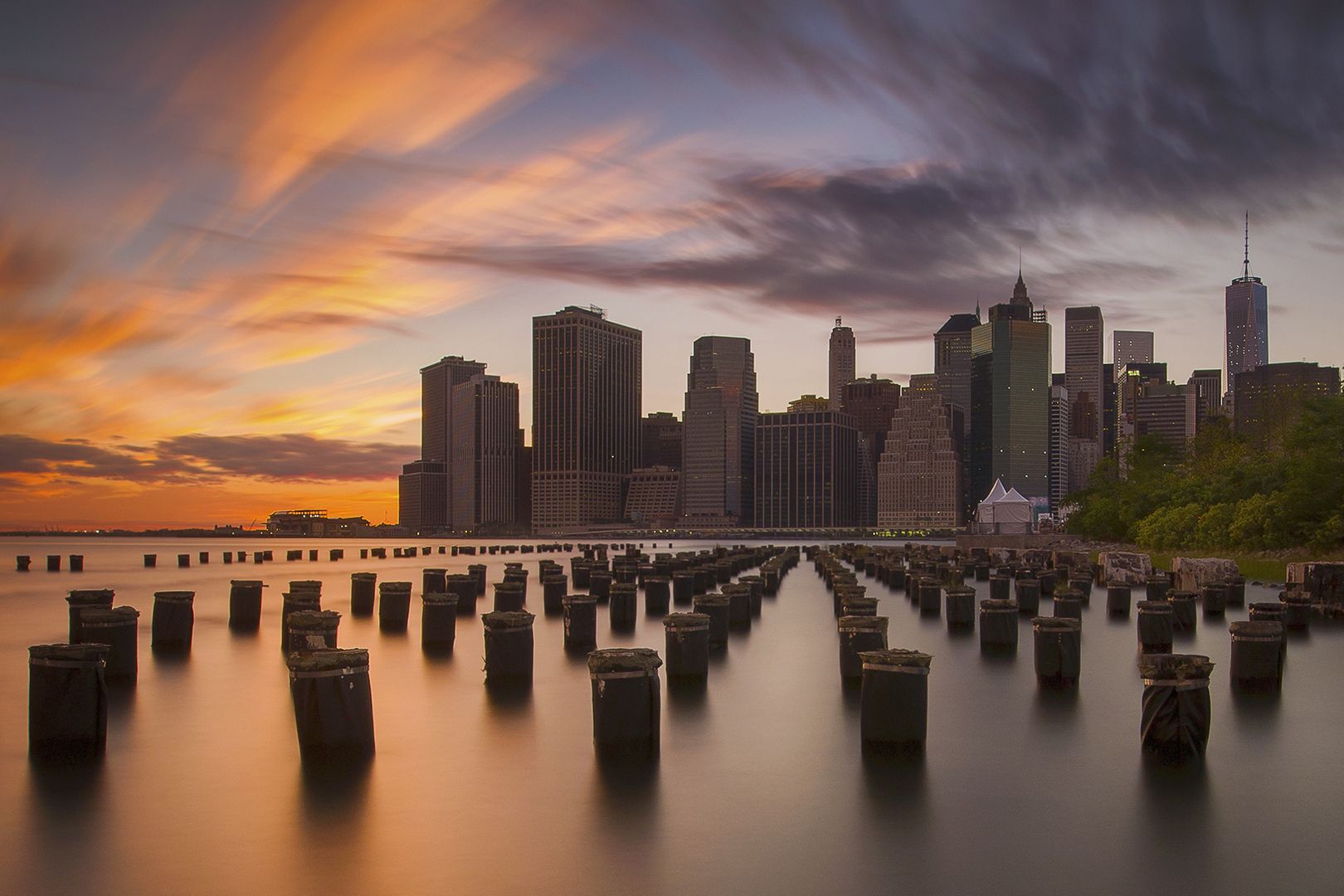 New York City Skyline from Pier 1, Brooklyn, USA