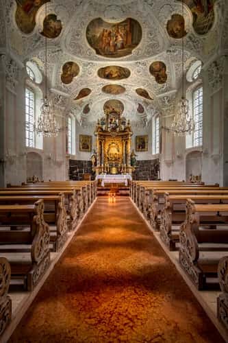 Inside Pilgrimage Church of Maria Gern