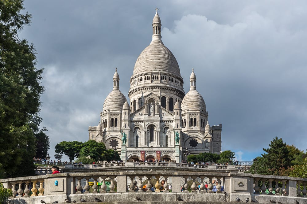 Sacré-Cœur from the front, Paris, France