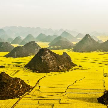 View down to Luoping County, China