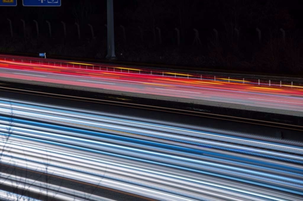Bridge over Autobahn A5, Frankfurt am Main, Germany