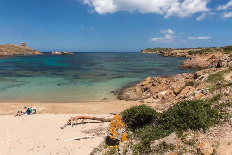 Cala des Tamarells and Torre de Rambla, Minorca