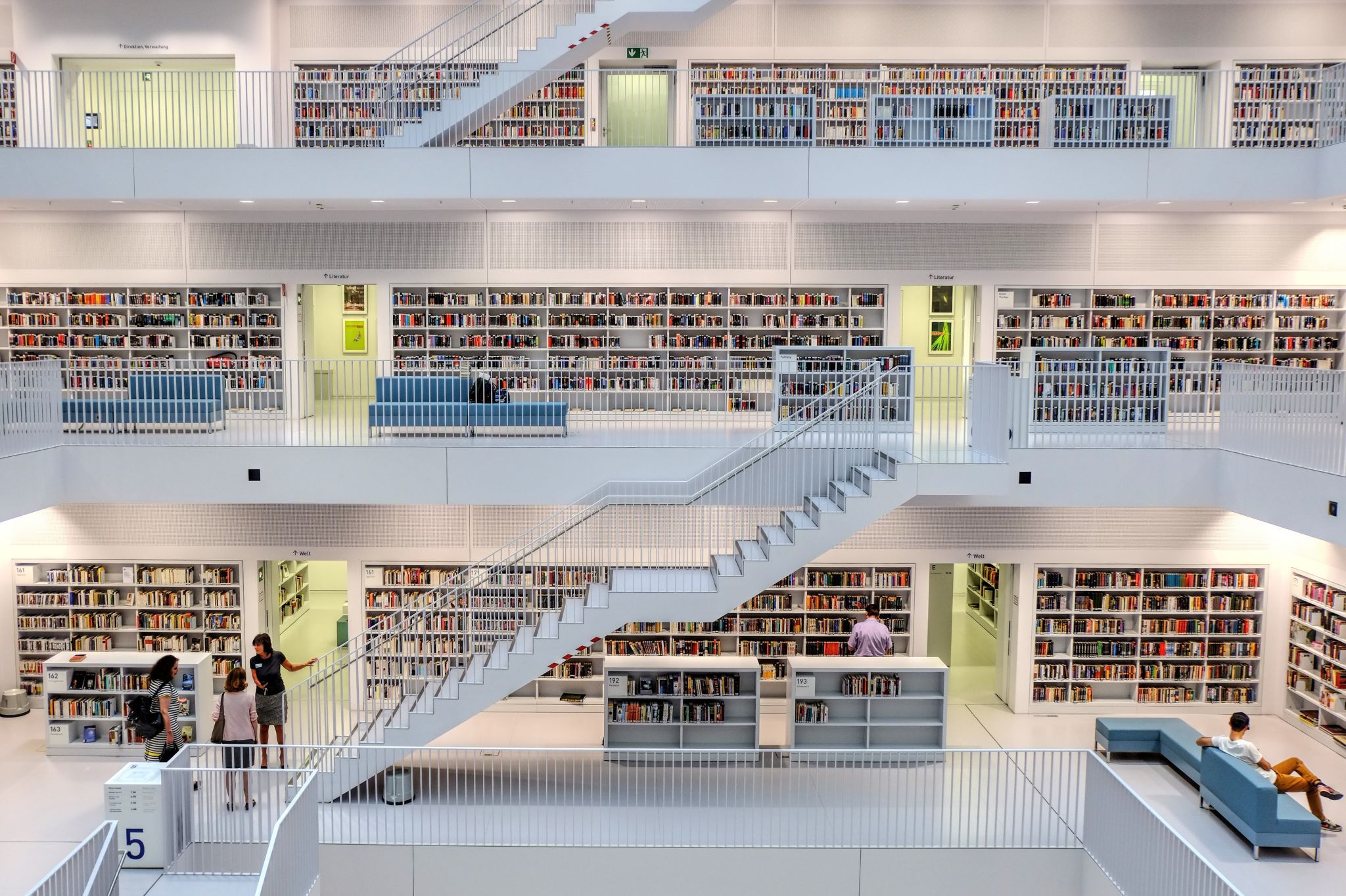 Inside City Library, Stuttgart, Germany