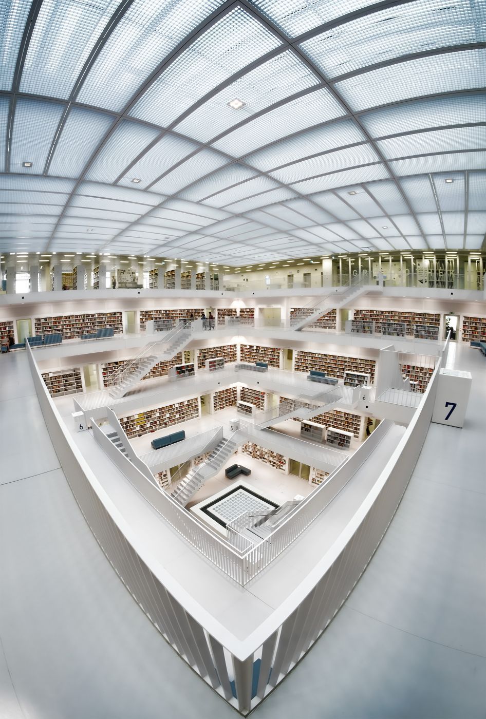 Inside City Library, Stuttgart, Germany