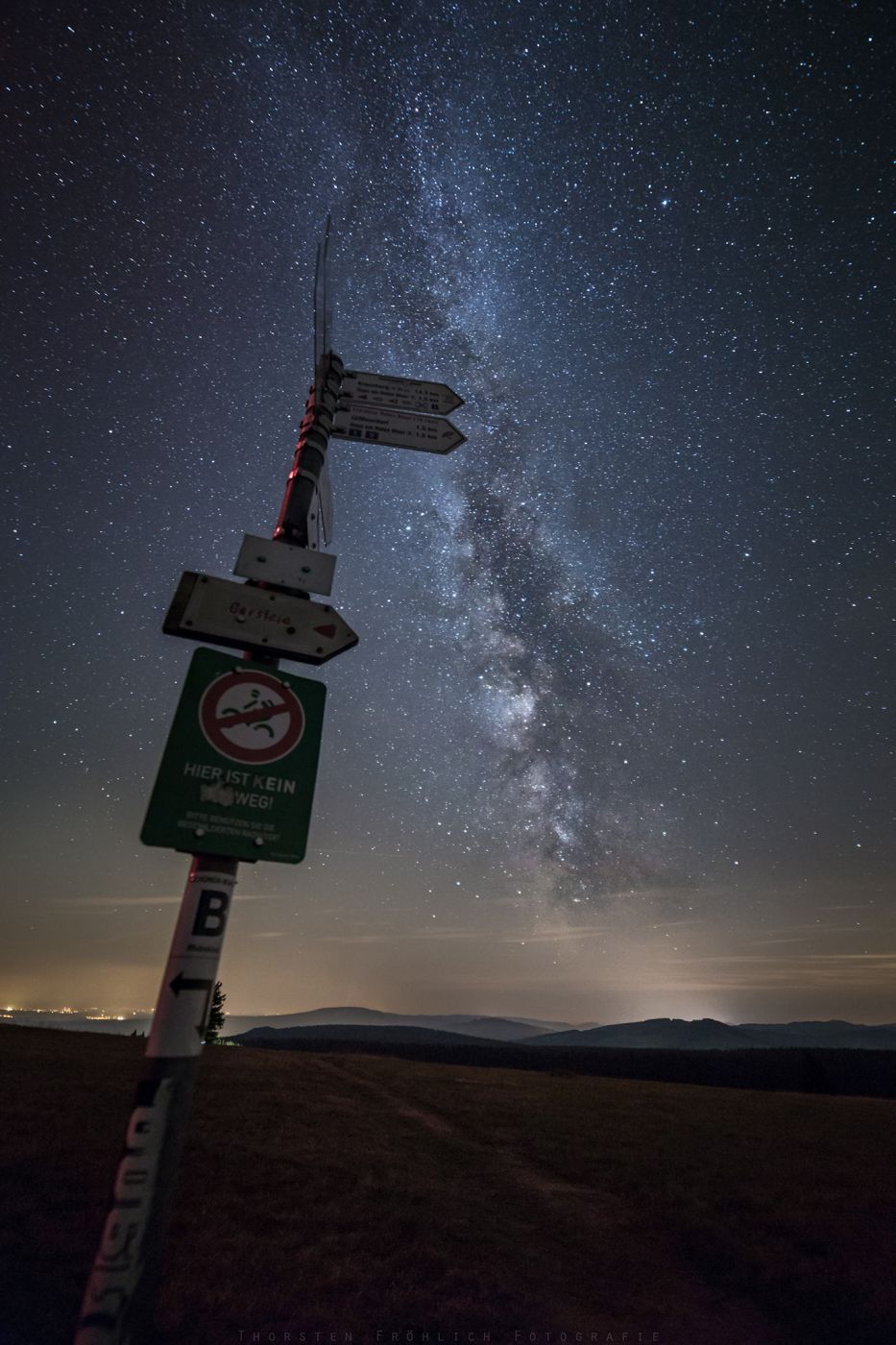 Milky Way about the radio mast, Germany
