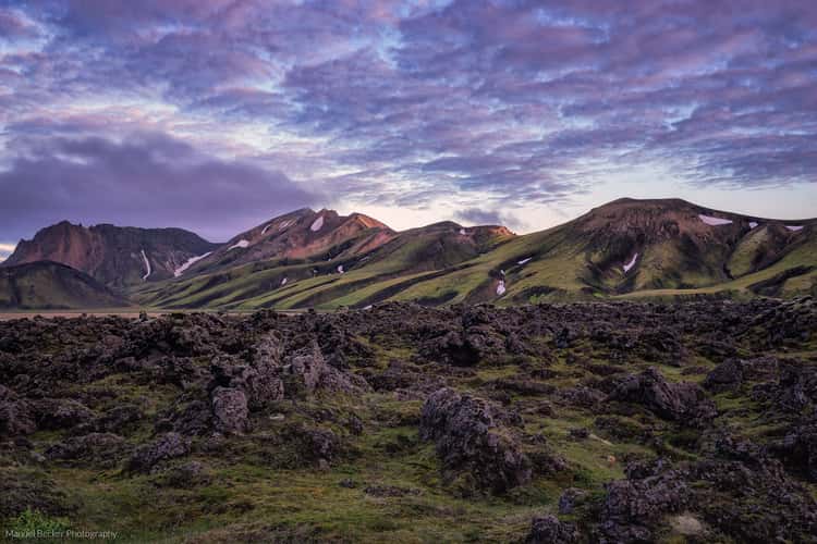 Mountain formation at Landmannalaugar