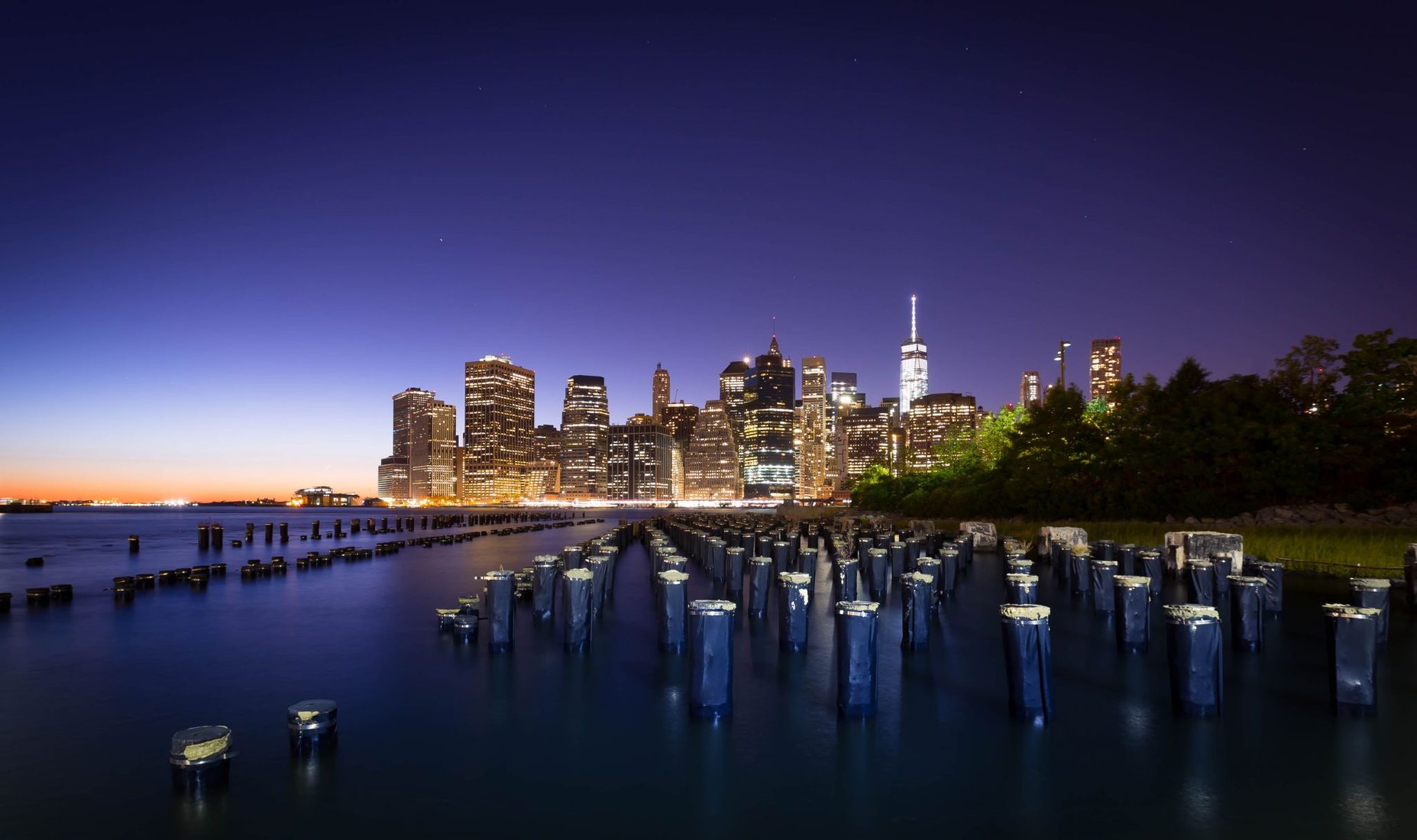 Tribute in Light, New York City Skyline, USA