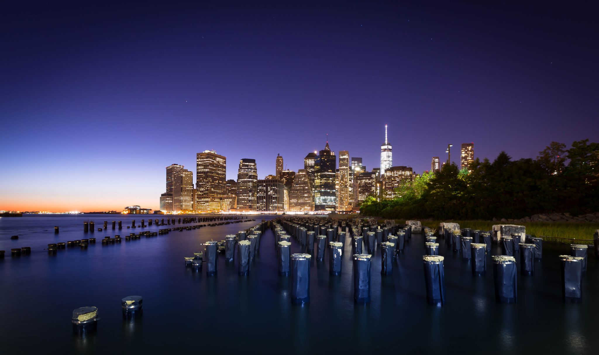 New York City Skyline from Pier 1, Brooklyn, USA