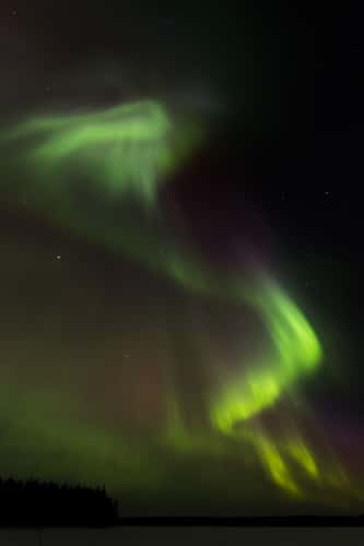 Northern Lights seen from Ollilian Lomamajat