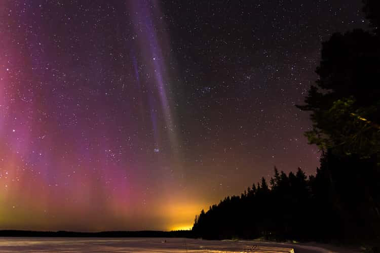 Northern Lights seen from Ollilian Lomamajat
