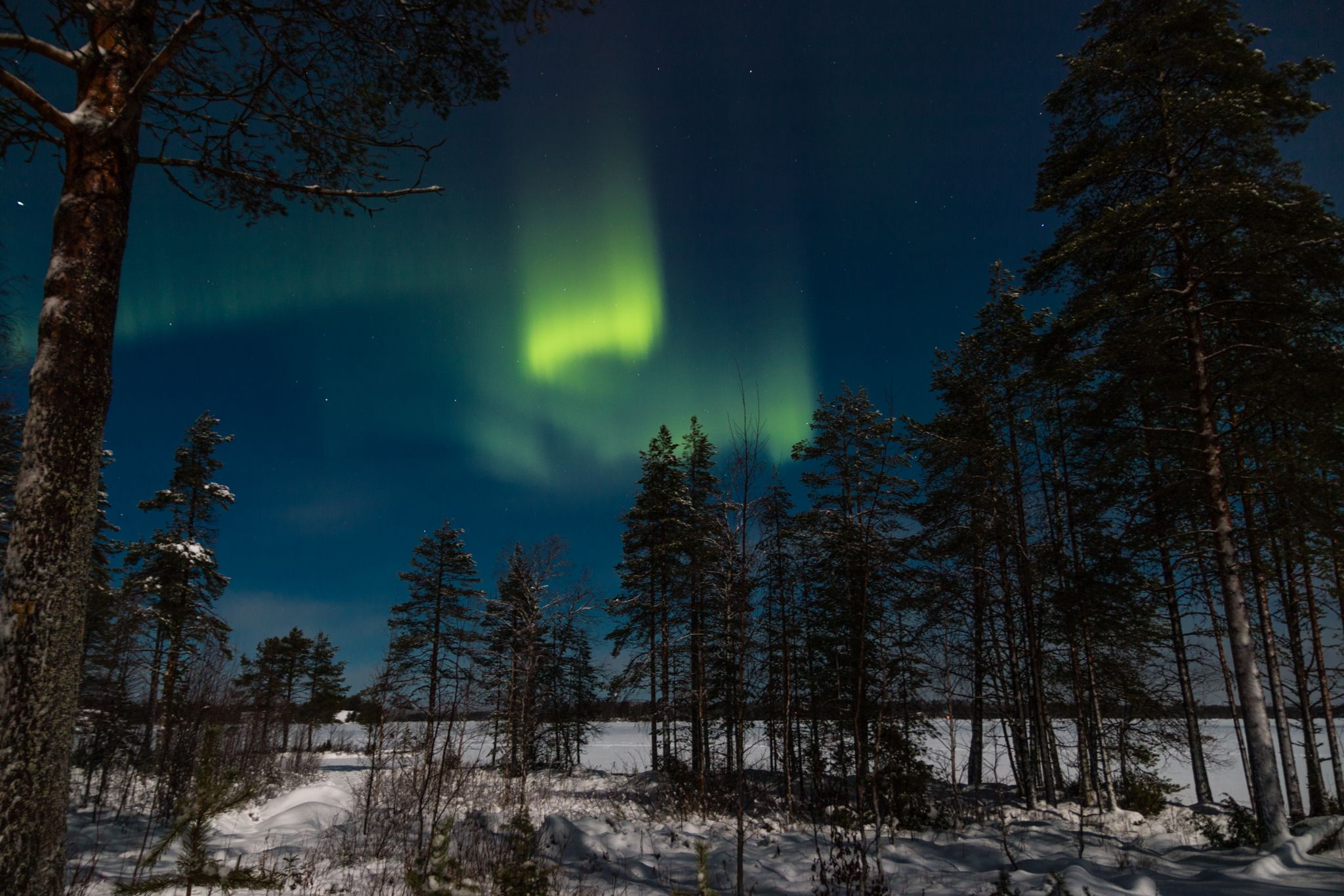 Northern Lights seen from Saija, Finland