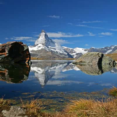 View to Matterhorn from Stelli Lake, Switzerland
