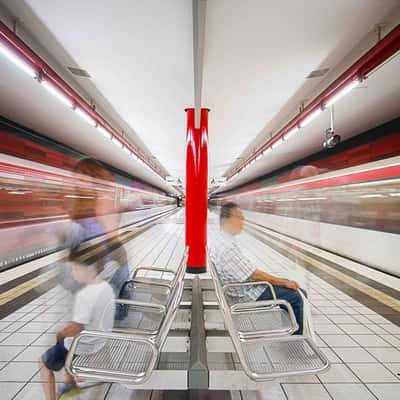  'Wartenau' - Metrostation, Hamburg, Germany