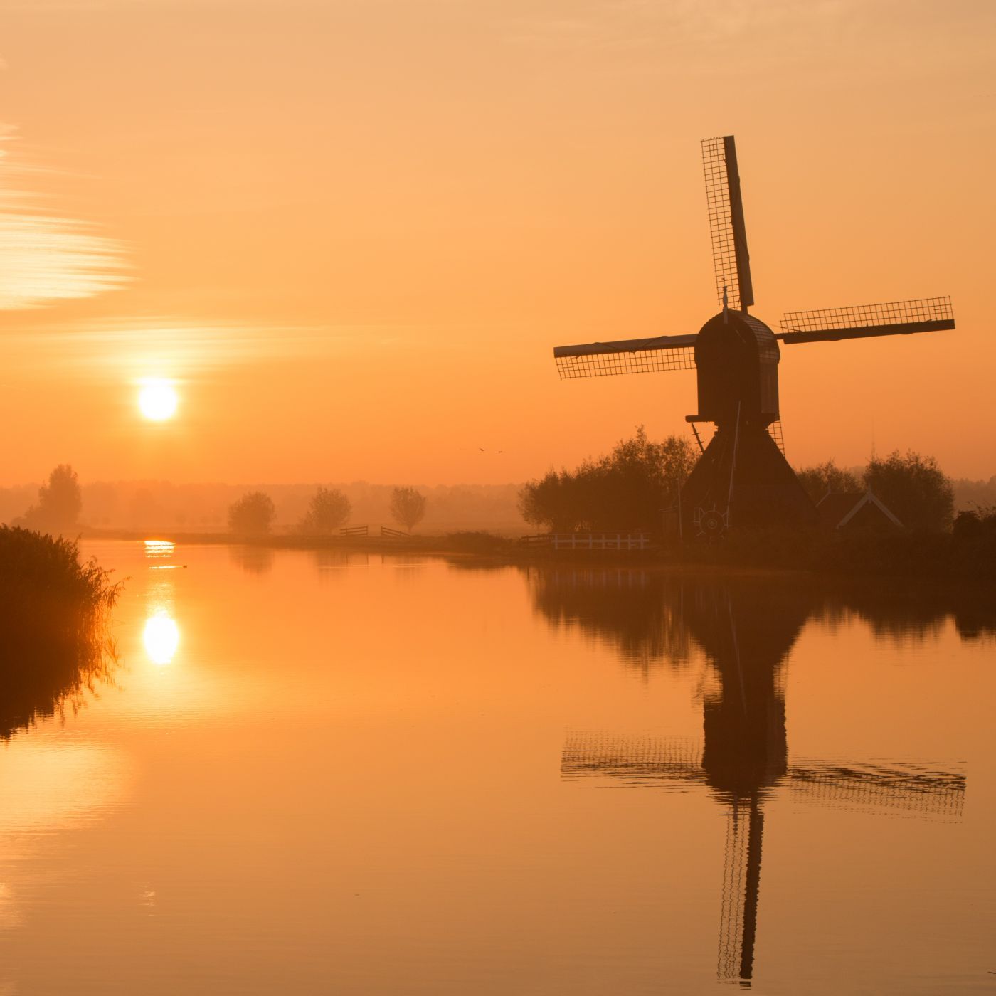 the windmills of kinderdijk, Netherlands