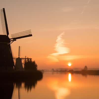 the windmills of kinderdijk, Netherlands