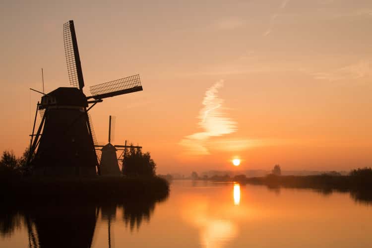 the windmills of kinderdijk
