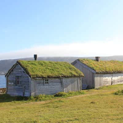 Traditional old Norwegian houses, Hamningberg, Norway