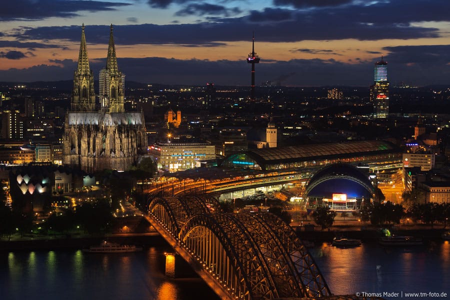 View from Triangle Tower in Cologne, Germany