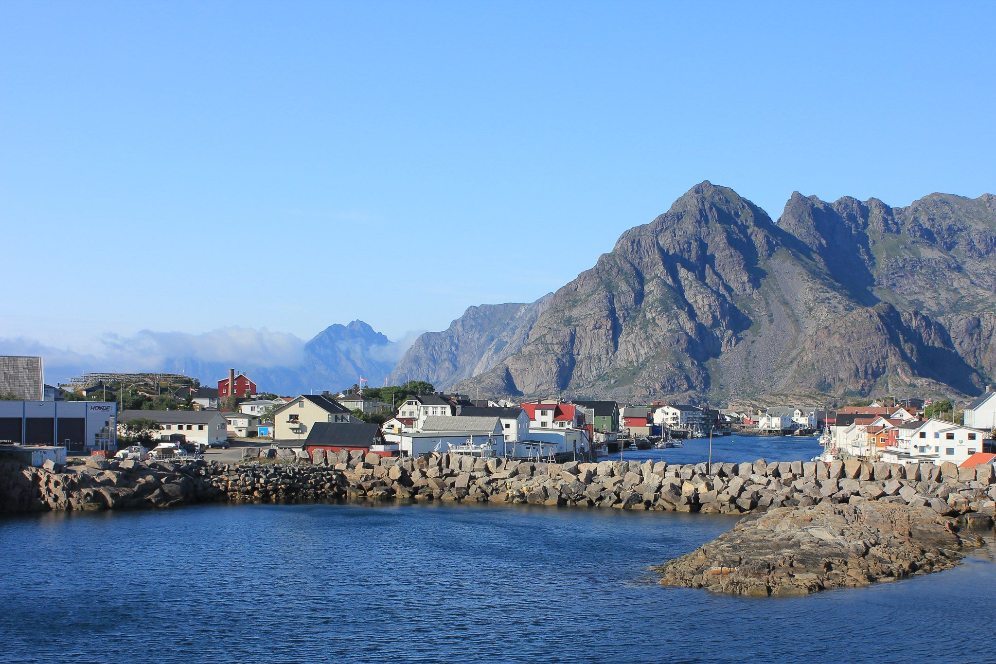 View to Henningsvær, Norway