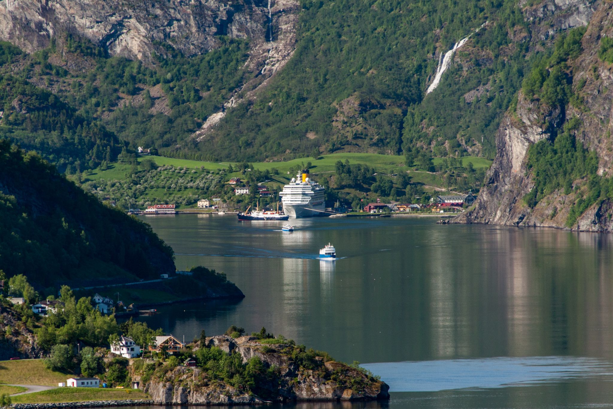 Aurlandsfjord near Aurland, Norway