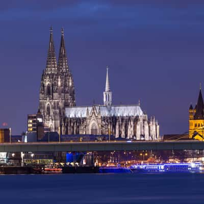 Cologne Cathedral from Poller Wiesen, Germany