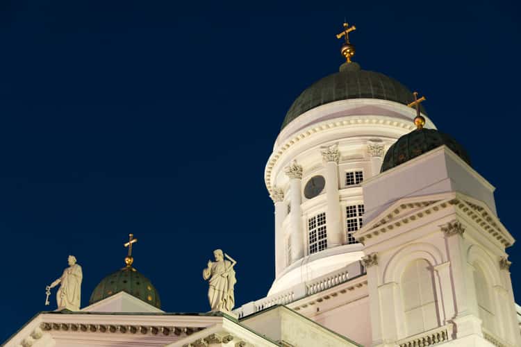 Front view of Helsinki Cathedral (Helsingin tuomiokirkko)