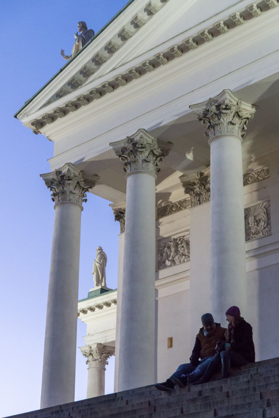 Front view of Helsinki Cathedral (Helsingin tuomiokirkko), Finland
