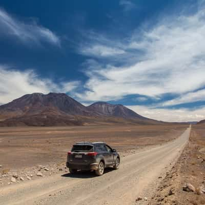 Road to the San Pedro Volcano, Chile