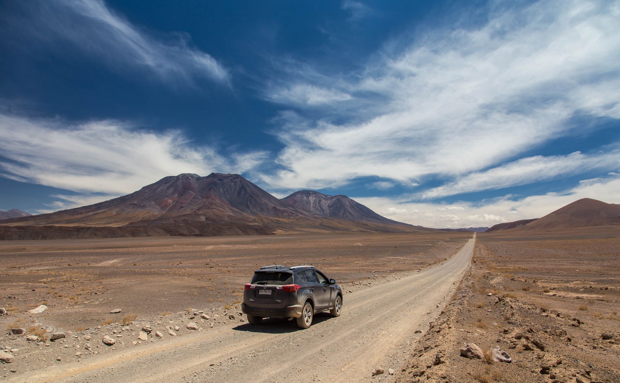 Road to the San Pedro Volcano, Chile