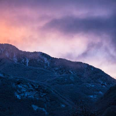 Sonnenuntergang im Valle Onsernone, Switzerland