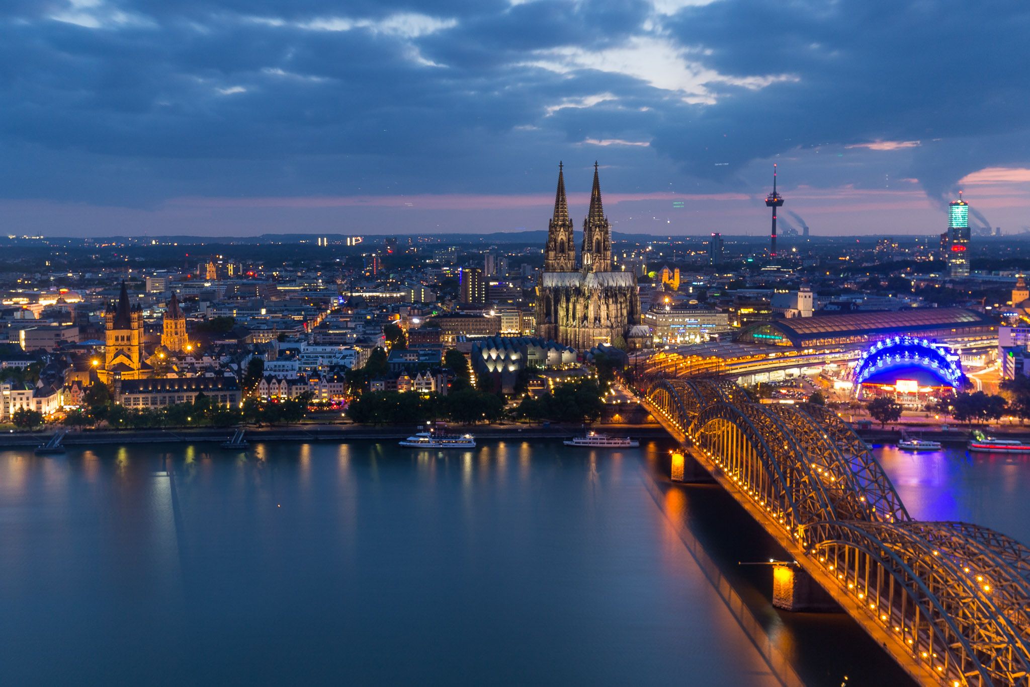 View from Triangle Tower in Cologne, Germany