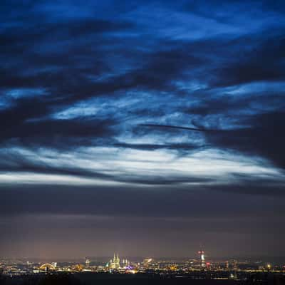 View over Cologne from Bergisch Gladbach, Germany