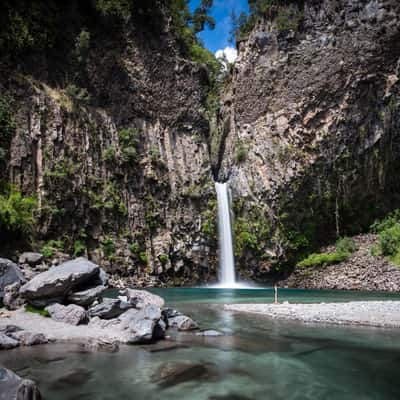 Water fall at siete tazas national park, Chile