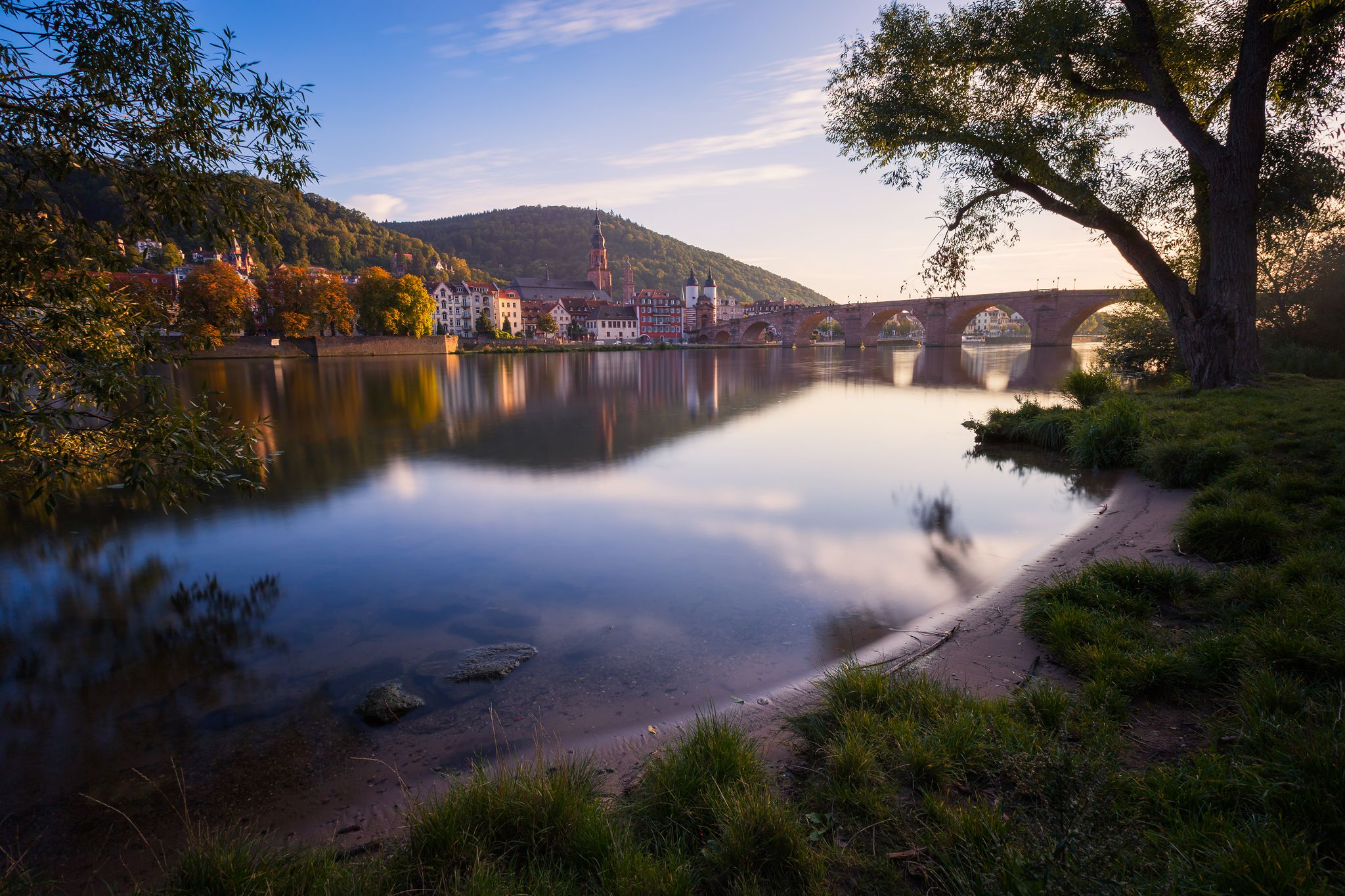 At the Neckar river, Heidelberg, Germany