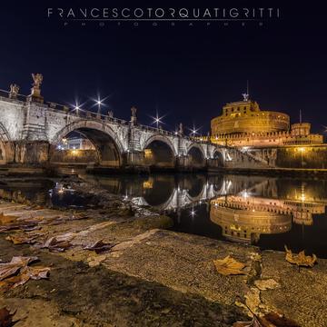 River view of Castle Sant'Angelo, Rome, Italy