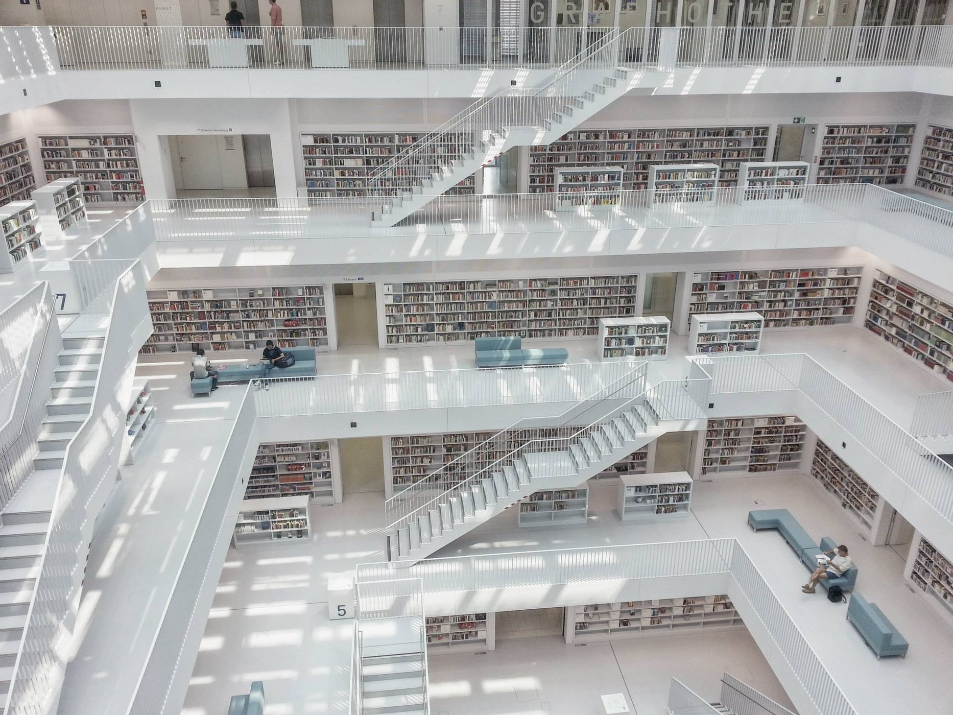 Inside City Library, Stuttgart, Germany