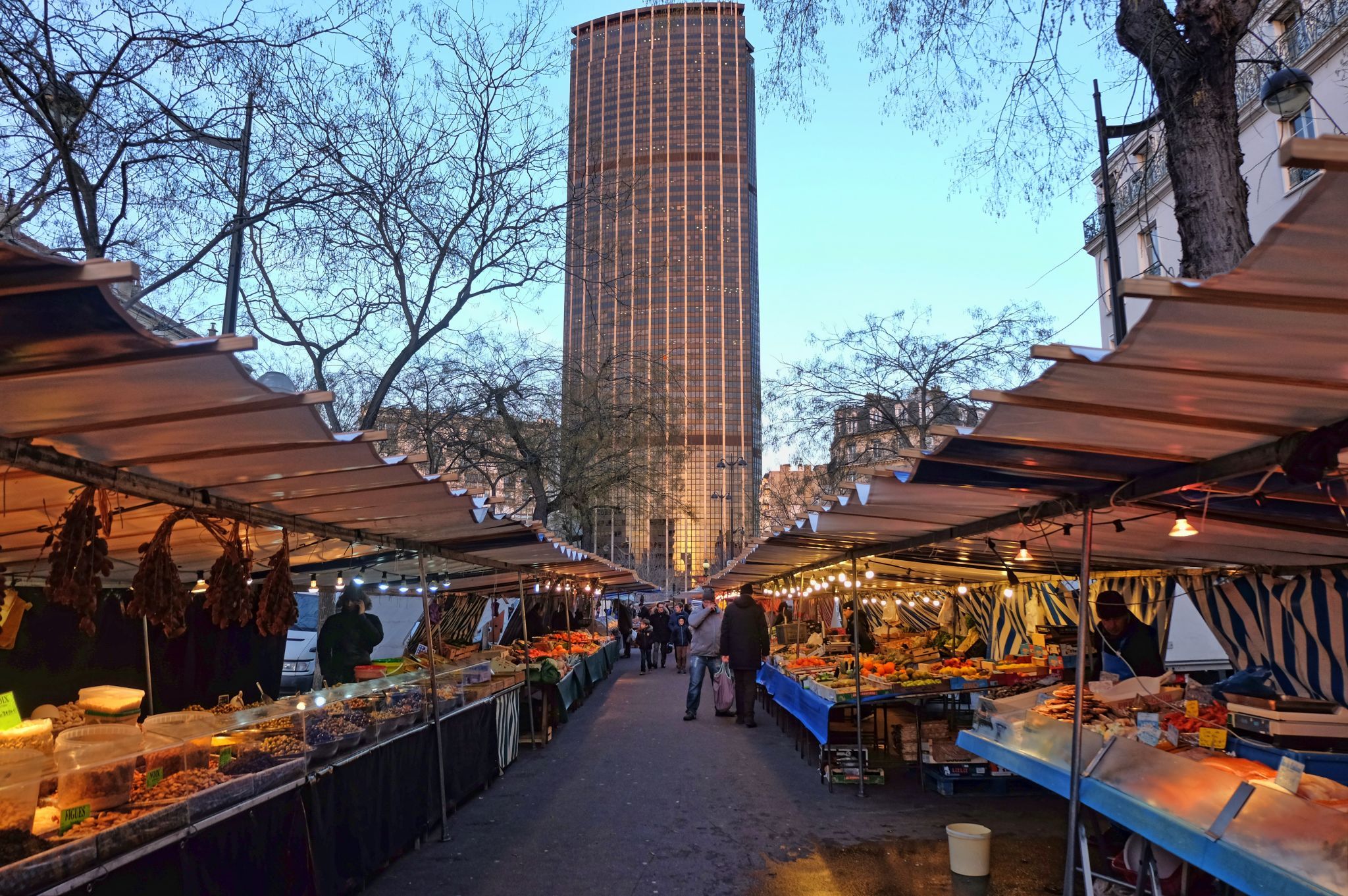 Edgar Quinet Open-Air Food Market (Paris), France