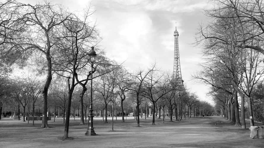 Eiffel Tower from Parc du Champs de Mars