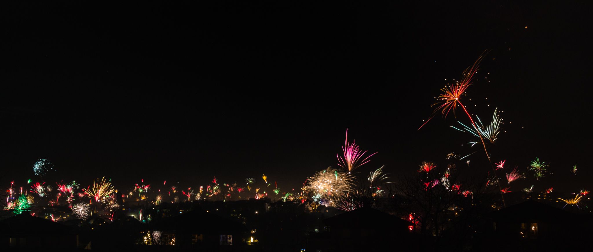Fireworks over Lüdenscheid, Germany