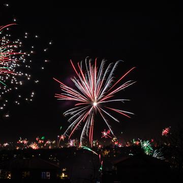 Fireworks over Lüdenscheid, Germany
