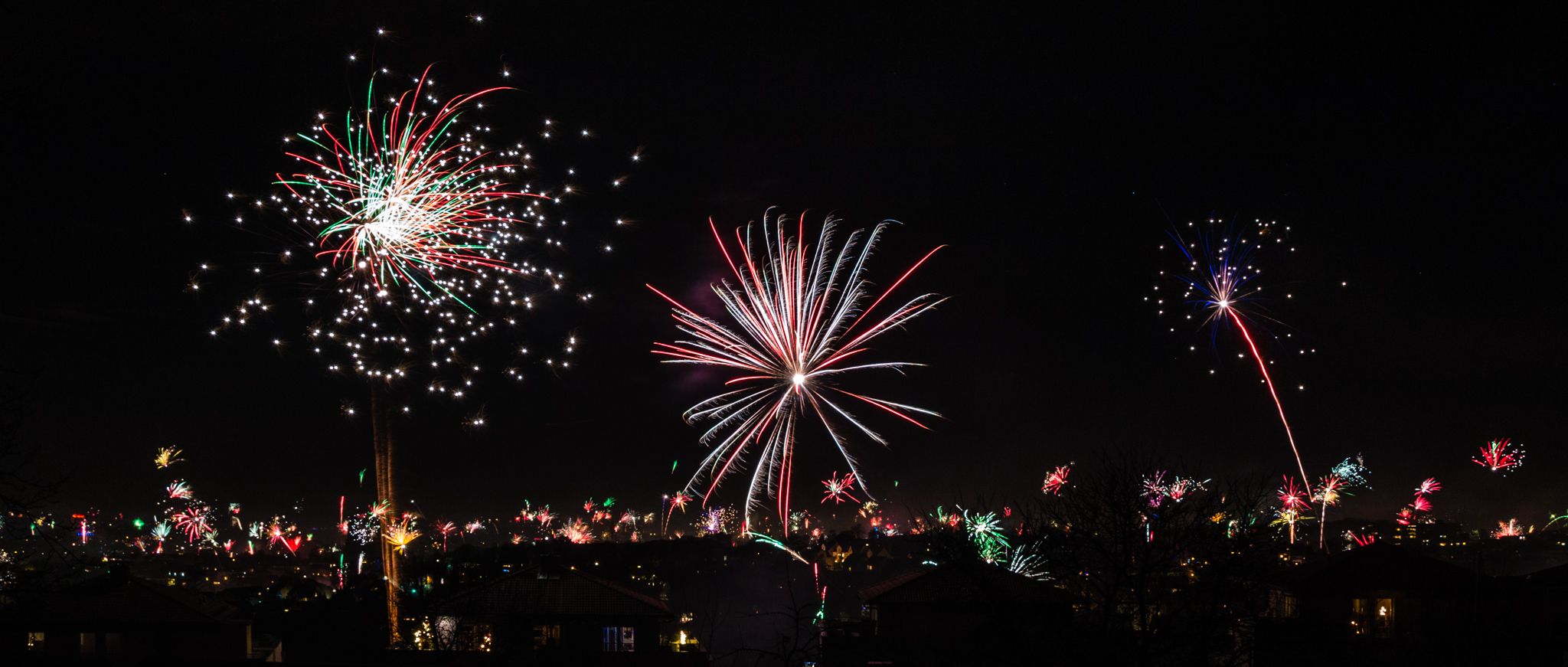 Fireworks over Lüdenscheid, Germany