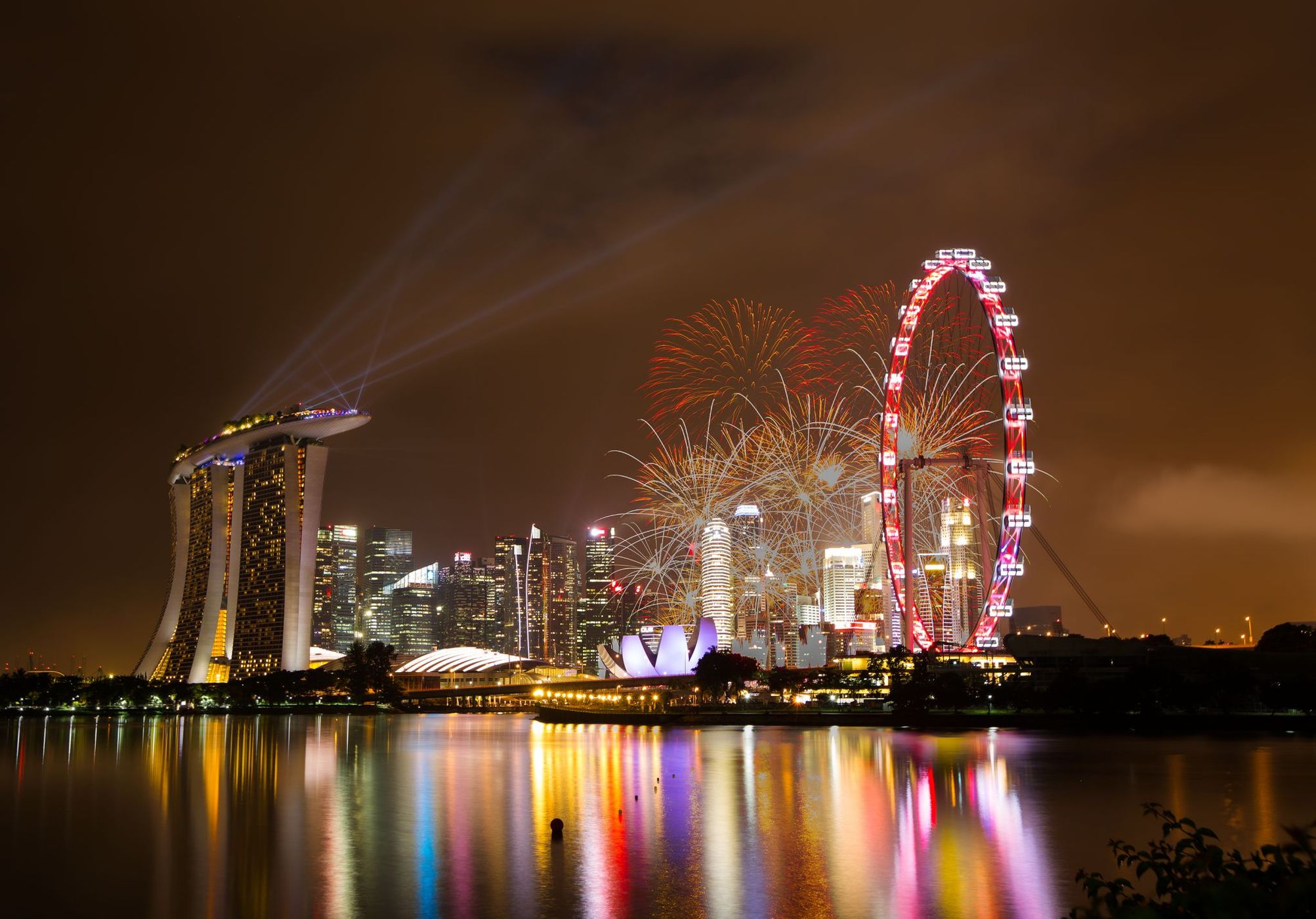 Helix Bridge & Marina Bay Sands, Singapore, Singapore