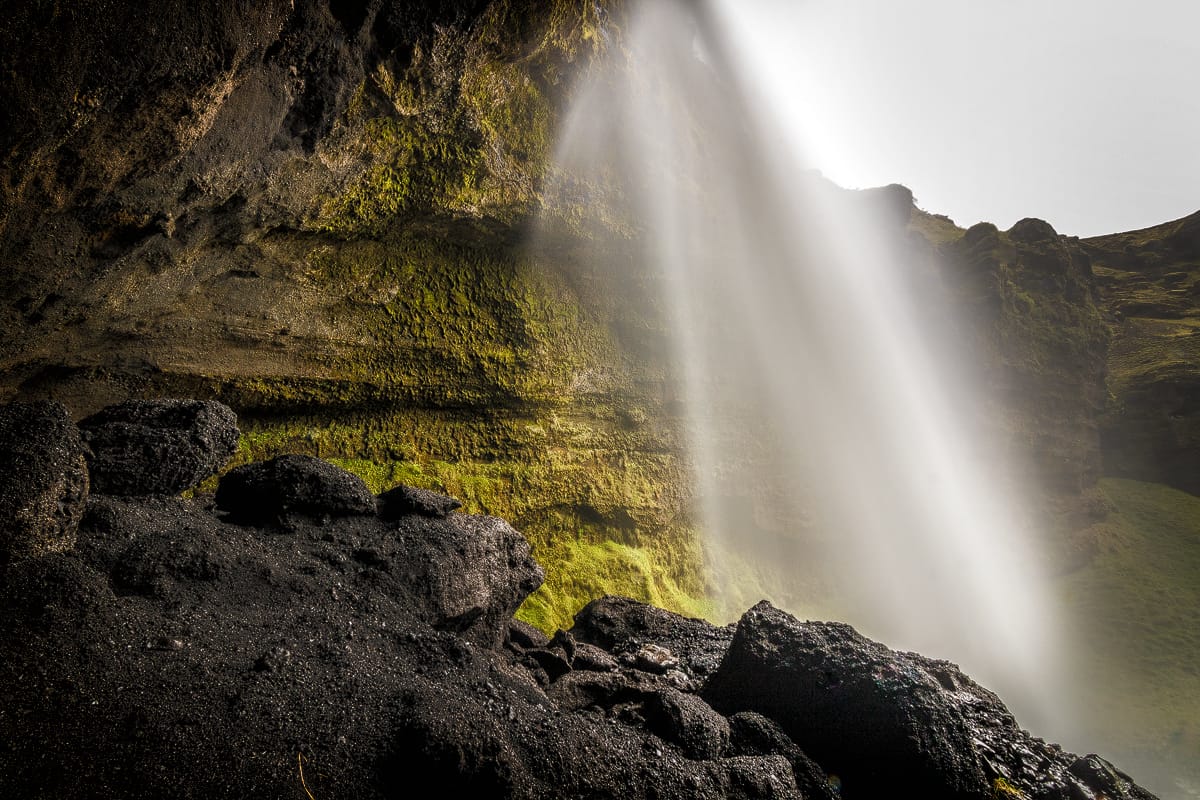 Kvernufoss, the hidden waterfall near Skógafoss, Iceland