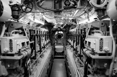 Inside submarine U-995 Type VIIC at the Laboe Naval Memorial