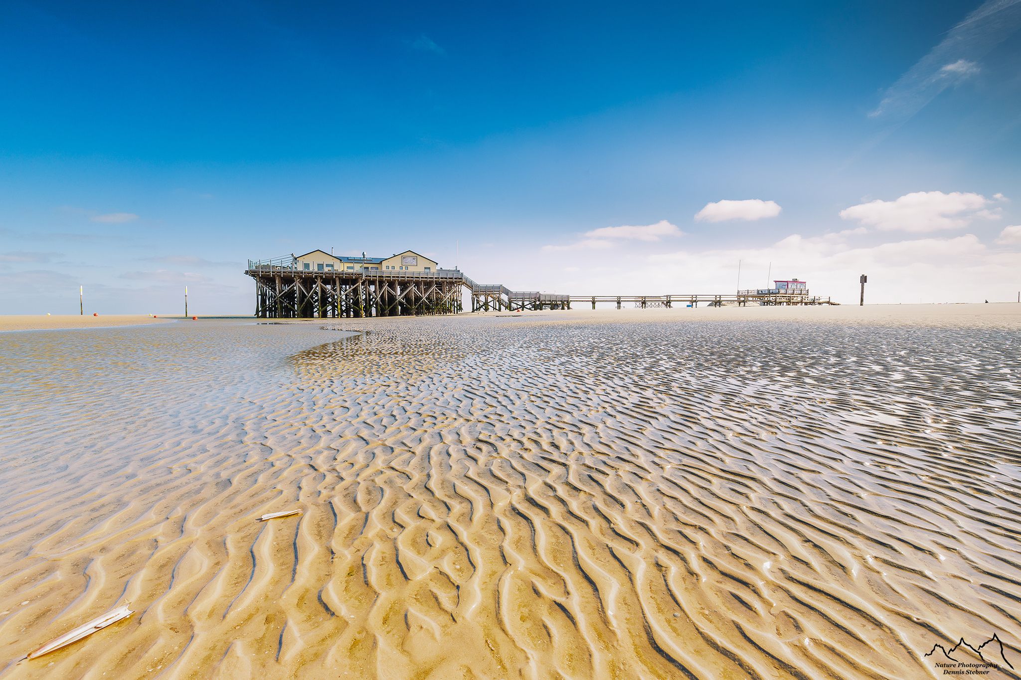 St.Peter-Ording Beach with Bar, Schleswig-Holstein, Germany