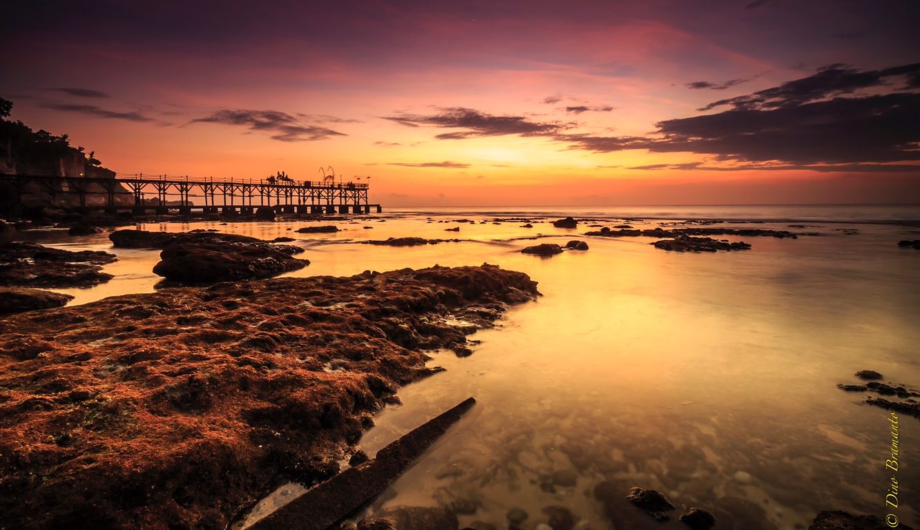 Sunset in Jimbaran Bali, Indonesia